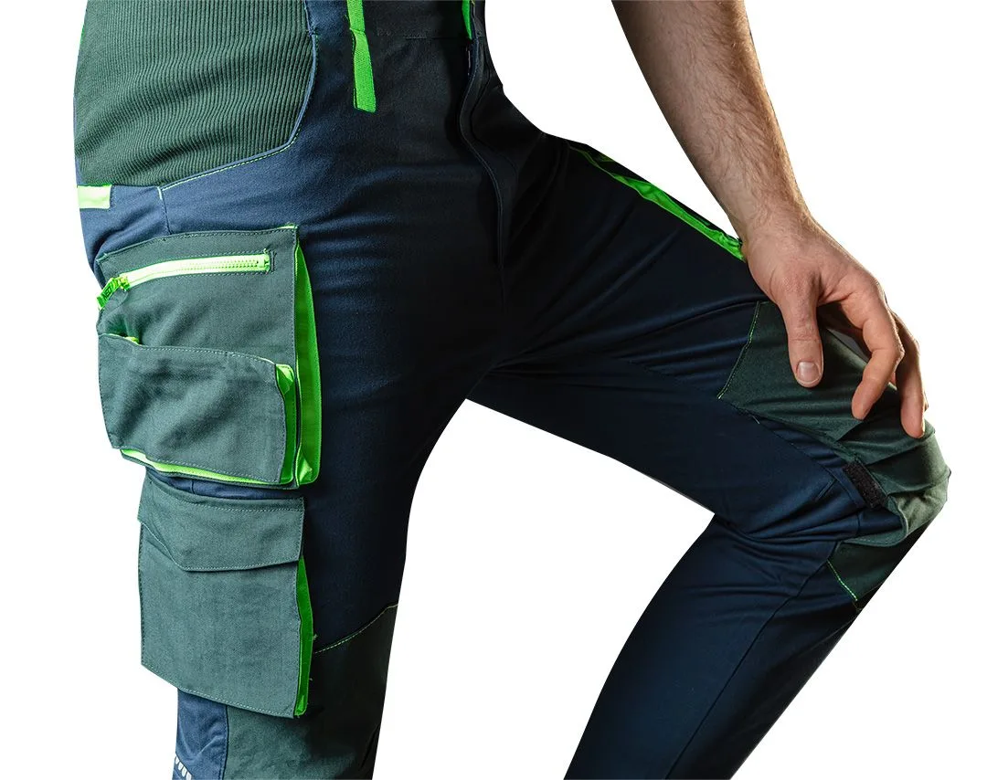 Штани для роботи Neo Tools Premium з посиленням з Cordura, відсік для наколінників, розмір L (52), сині.