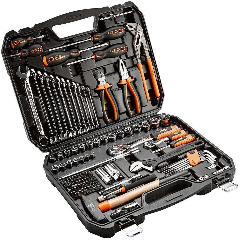 Набір інструментів Neo Tools, універсальний, CrV та S2, 143шт