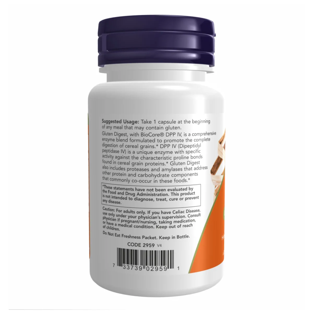 Ферментний комплекс Now Foods Gluten Digest Enzymes 60 вегетаріанських капсул