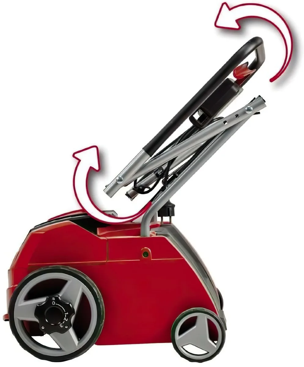 Аератор-скарифікатор Einhell GC-SA 1231/1 потужністю 1200 Вт, ширина захвату 31 см, об'єм травозбірника 28 л, для ділянок до 300 м