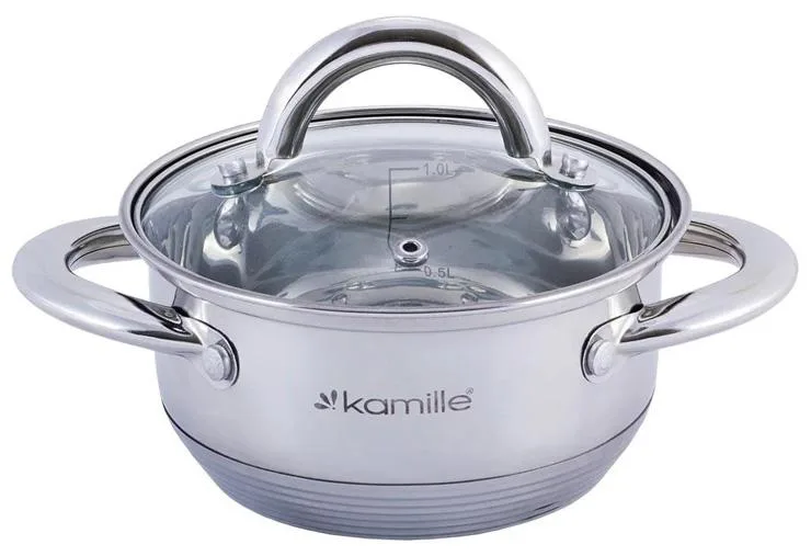 Каструля Kamille з нержавіючої сталі 3,4 л 20 см з 7-шаровим дном