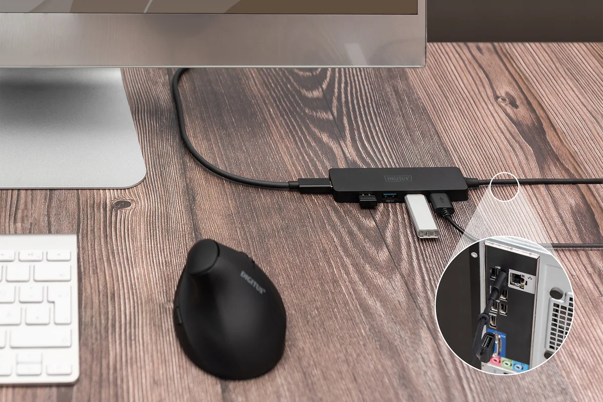 Хаб DIGITUS USB 3.0 4 порти 1,2 м чорний