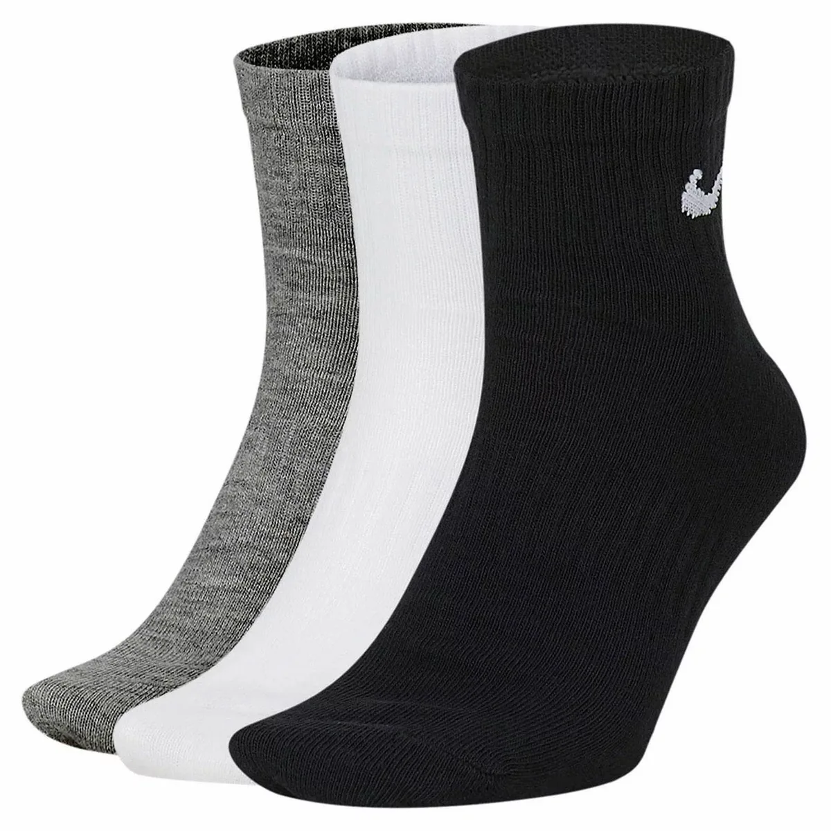 Шкарпетки NIKE бавовна 34-38 чорний білий сірий 3 пари