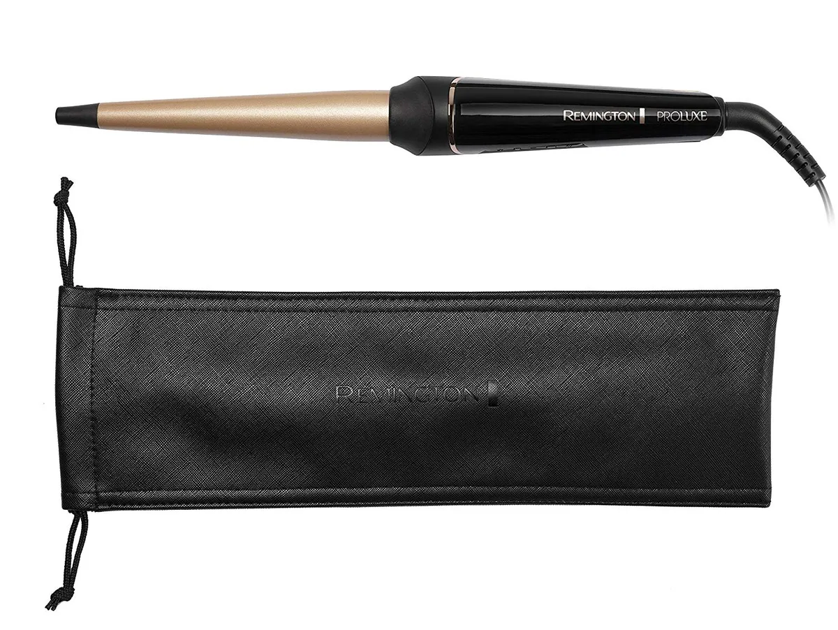 Конусная плойка Remington ProLuxe Midnight Edition, 37Вт, 10 температурных режимов, диаметр 13-25 мм, 120-210°C, с дисплеем, керамическое покрытие