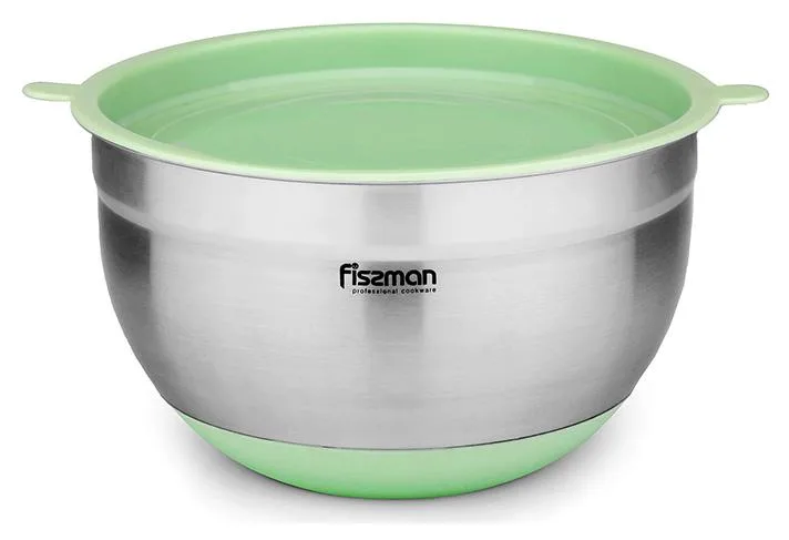 Миска Fissman Mirabelle 3 л з нержавіючої сталі з кришкою