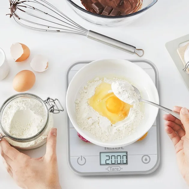 Кухонні ваги Tefal Скло 17,5х21,5 см Білий з малюнком