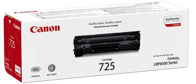 Картридж Canon 725 тонер чорний 1600 сторінок