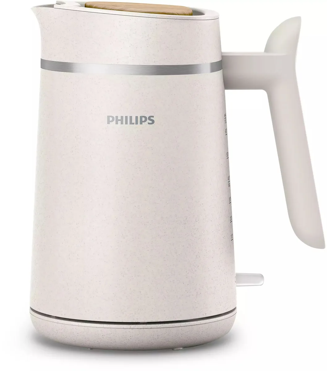 Электрочайник Philips Eco Friendly Series, 17л, изготовлен из экологичного пластика, с LED подсветкой, звуковым сигналом, матовый белый.