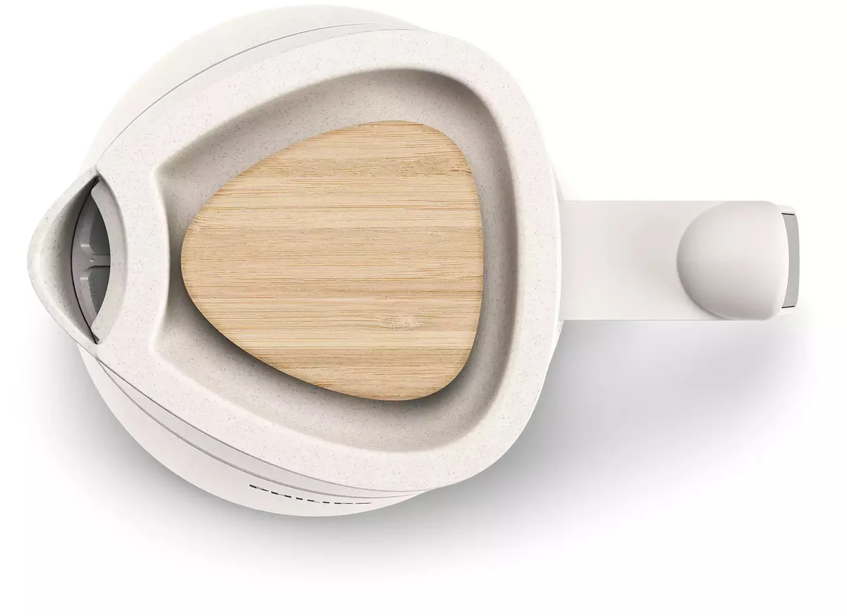 Электрочайник Philips Eco Friendly Series, 17л, изготовлен из экологичного пластика, с LED подсветкой, звуковым сигналом, матовый белый.