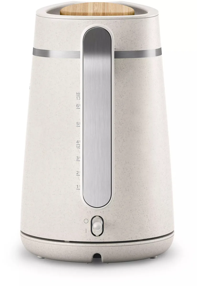 Электрочайник Philips Eco Friendly Series, 17л, изготовлен из экологичного пластика, с LED подсветкой, звуковым сигналом, матовый белый.
