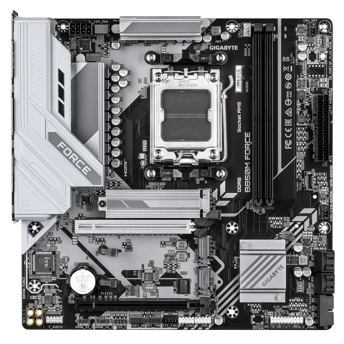 Материнська плата GIGABYTE B850M FORCE sAM5 B850 2xDDR5 M.2 HDMI DP mATX