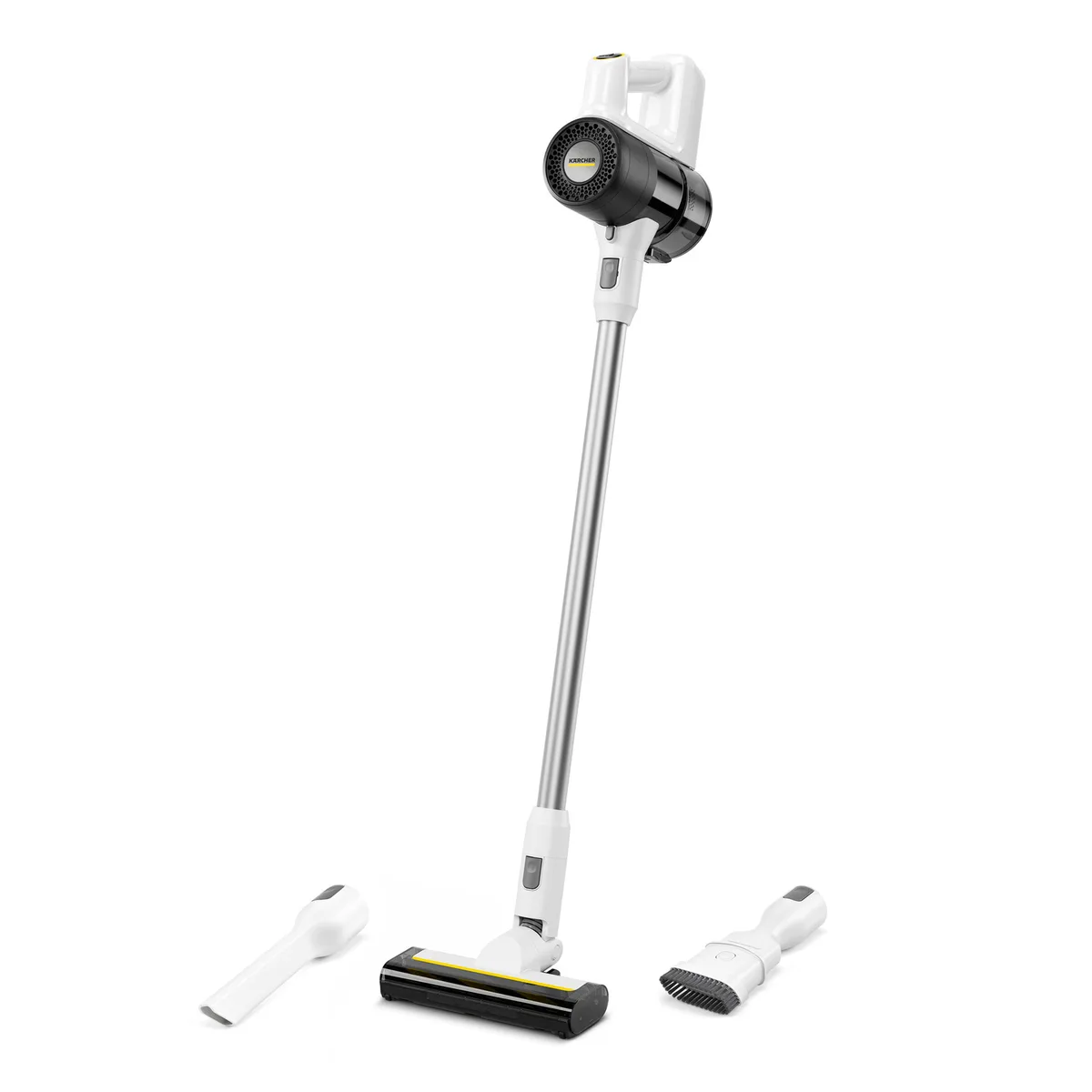 Безпровідний пилосос Karcher KVA 2, об'єм контейнера 0.6 л, автономна робота до 40 хвилин, вага 2.06 кг, білий.