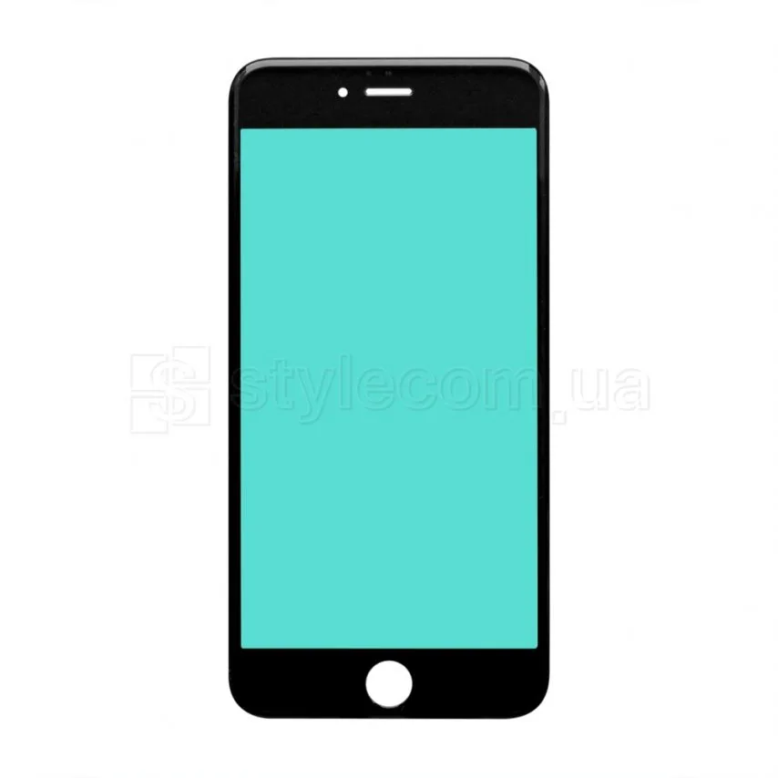 Скло для переклеювання чорне з рамкою без OCA-плівки Original Quality 6s Plus