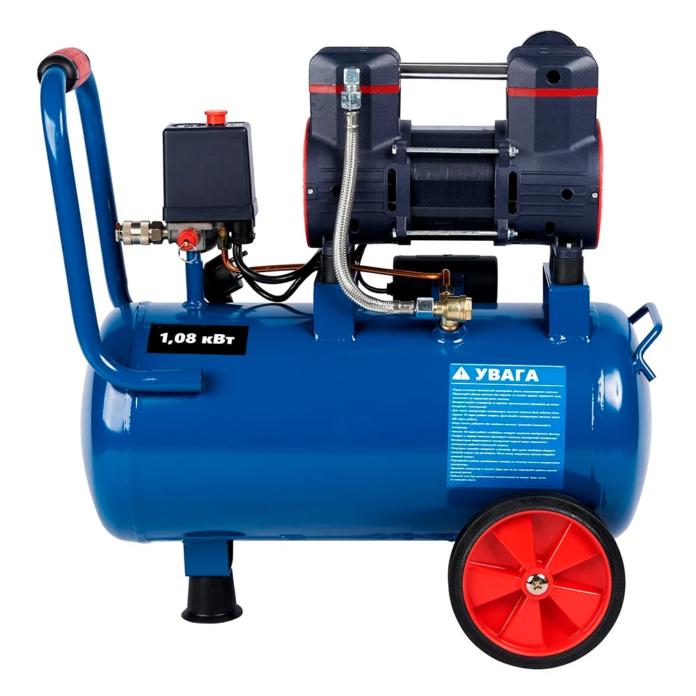 Безмасляный воздушный компрессор EnerSol ES-AC285-24-2OF, 230В, 108кВт, 24л, 285л/мин, 8бар, 145кг