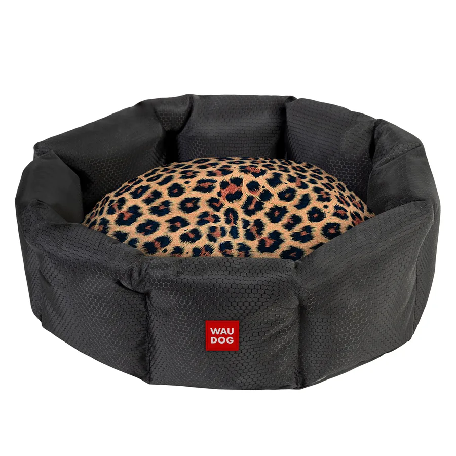 Лежанка для собак WAUDOG Relax S 45х34х17 см поліестер леопард