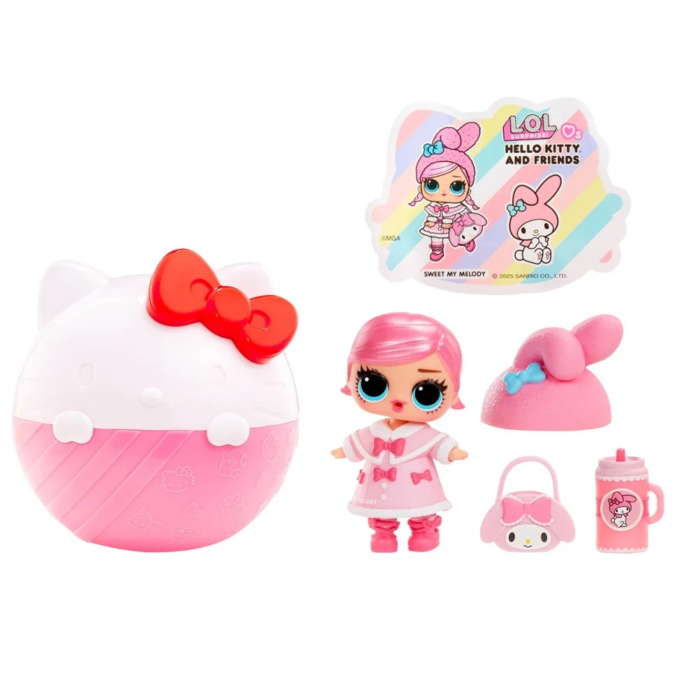 Дитячий ігровий набір L.O.L. Surprise! пластик 8 ляльок Hello Kitty кольоровий