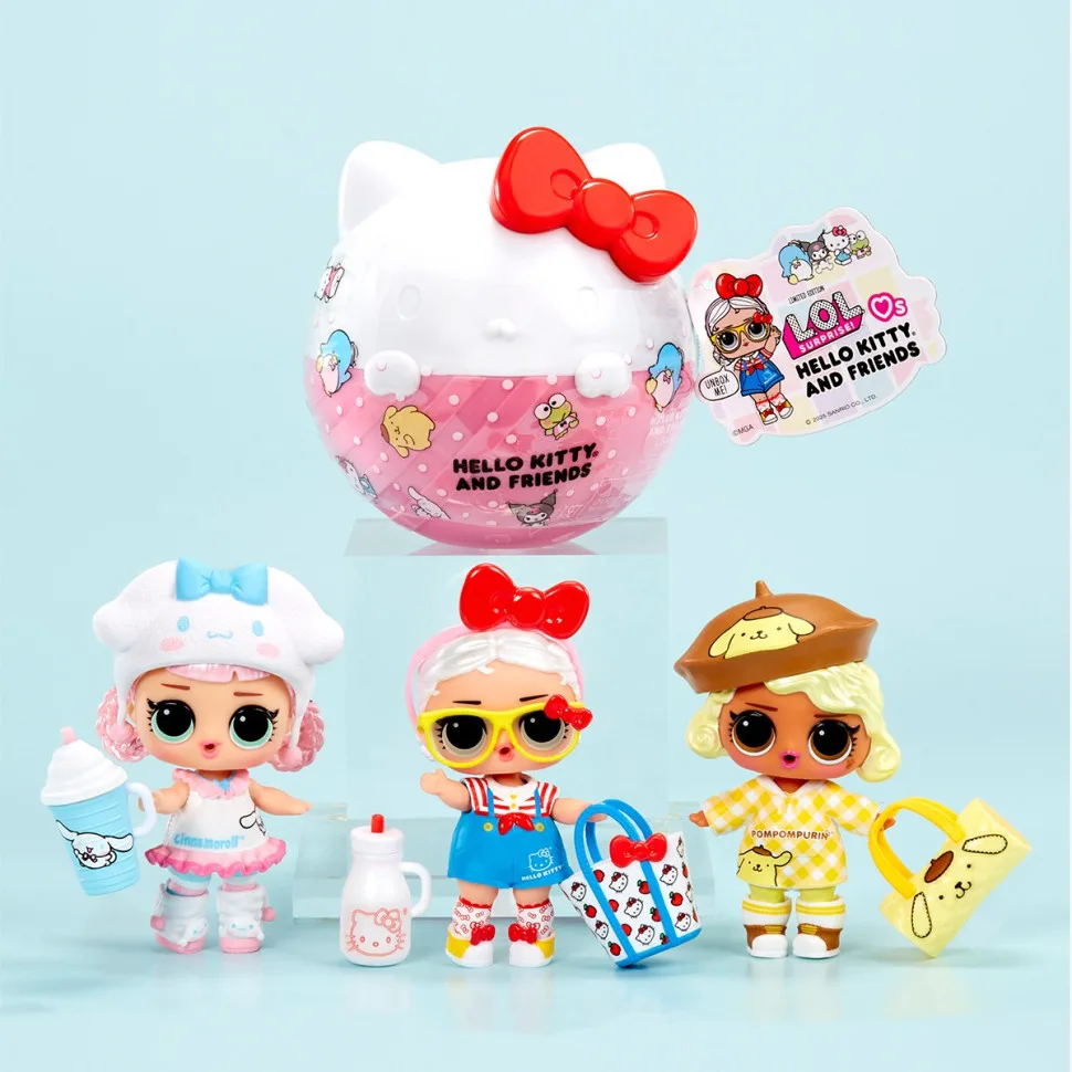 Дитячий ігровий набір L.O.L. Surprise! пластик 8 ляльок Hello Kitty кольоровий