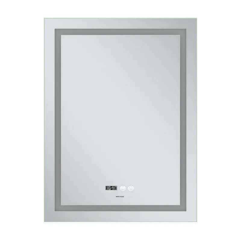 Дзеркало настінне LED FLASH MR21 60x80 см алюмінієве біле з антизапотіванням