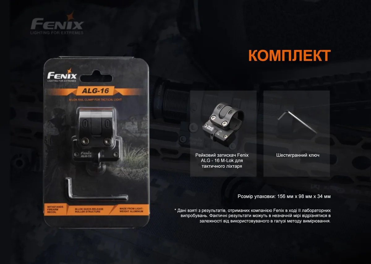 Кріплення для ліхтарів Fenix алюміній 51,7х42,1х30,1 мм чорне