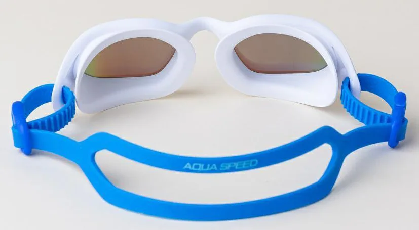 Окуляри для плавання AQUA SPEED TPE OFSM білий блакитний