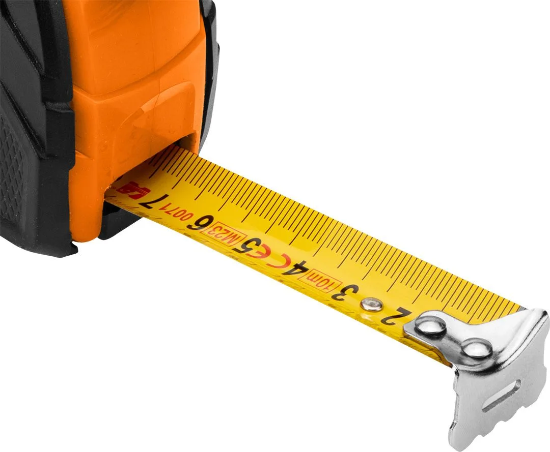 Рулетка Neo Tools, 5м x 19мм, з механізмом фіксації змотування.