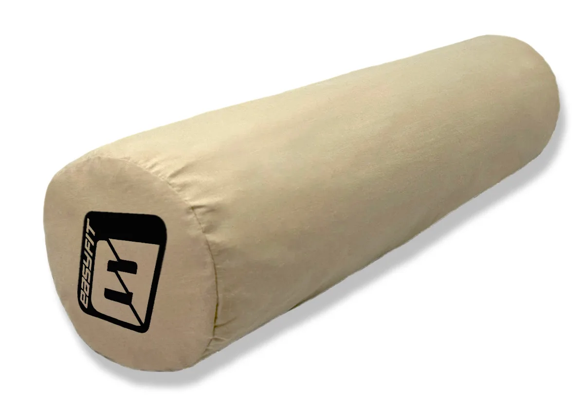 Валик для масажного столу EasyFit медичний шкірзам 60х15 см бежевий з чохлом