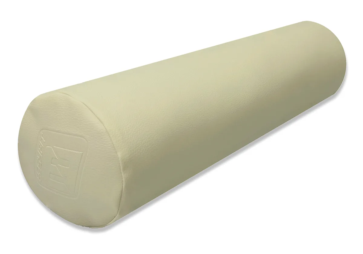 Валик для масажного столу EasyFit медичний шкірзам 60х15 см бежевий з чохлом