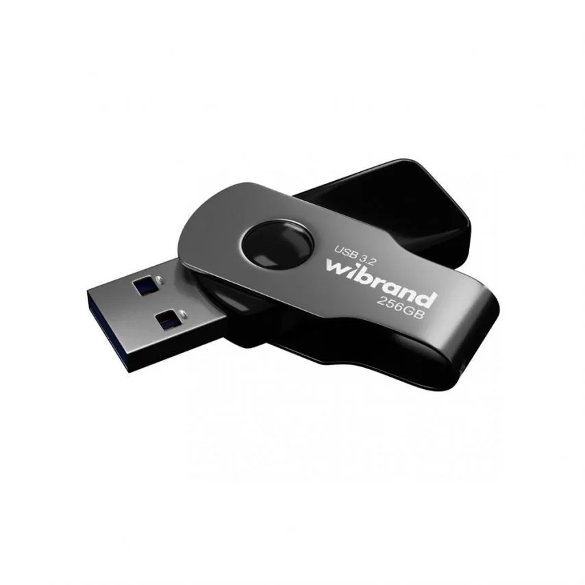 Флеш-пам'ять USB Wibrand 256Гб метал чорна