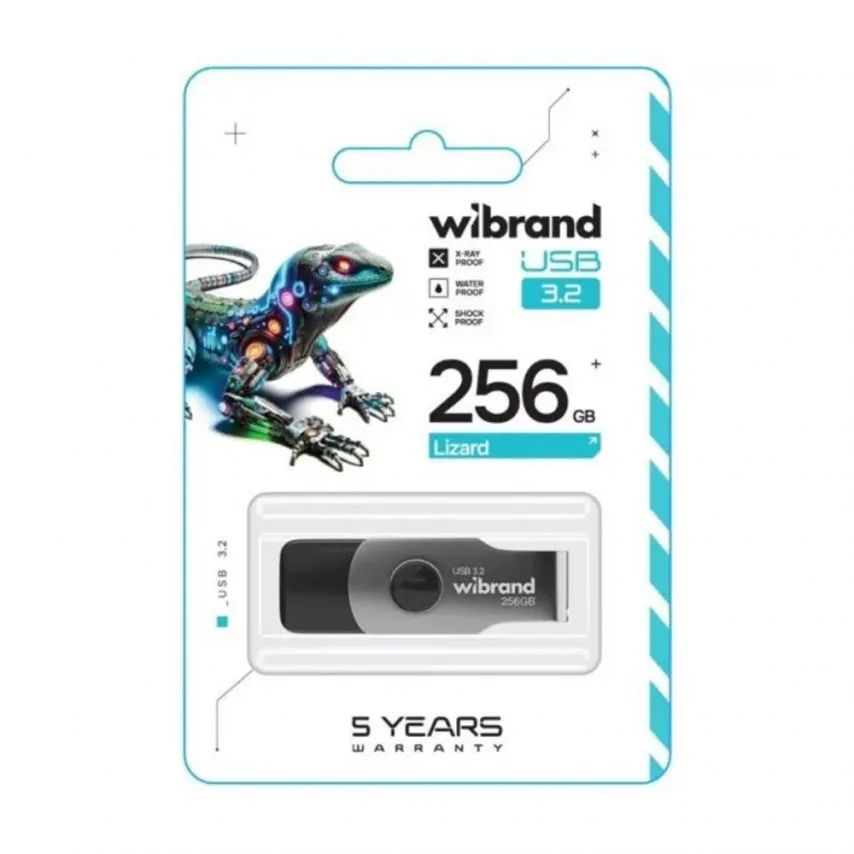 Флеш-пам'ять USB Wibrand 256Гб метал чорна