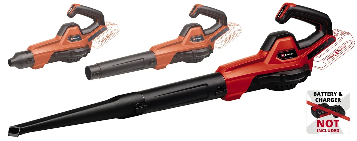 Акумуляторний садовий повітродув Einhell GE-UB 18/250 Li E - Solo 18В PXC: швидкість 250 км/год, продуктивність 120 куб. м/год, ва