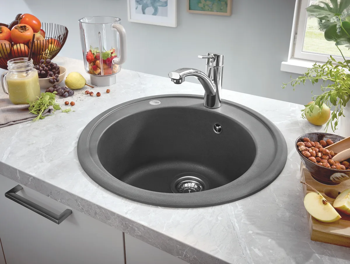 Композитна мийка GROHE штучний камінь 510х510 мм під граніт