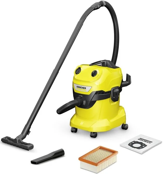 Пилосос Karcher пластиковий контейнер 20л 1000Вт 6.8кг для сухого та вологого прибирання