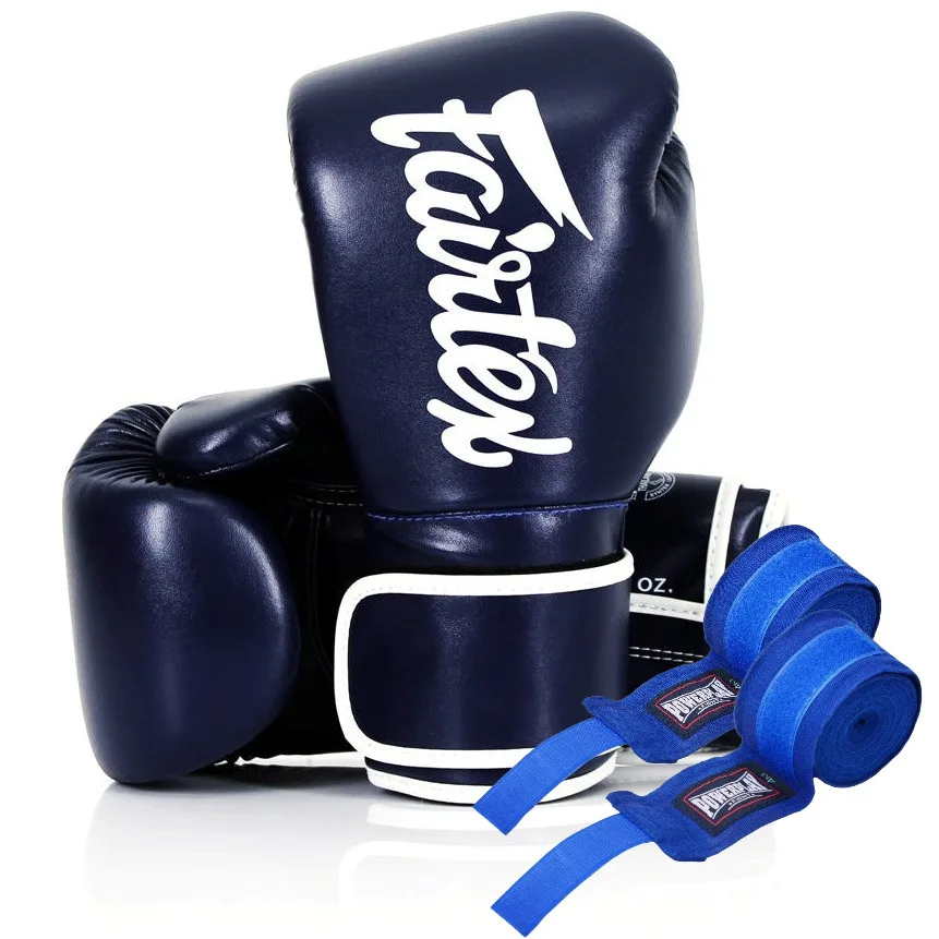 Боксерські рукавиці Fairtex мікрофібра 10 унцій сині