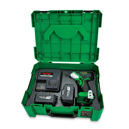Акумуляторний шуруповерт Toptul безщітковий 18V 150-280Nm 0-4300 об/хв Пластик Чорний