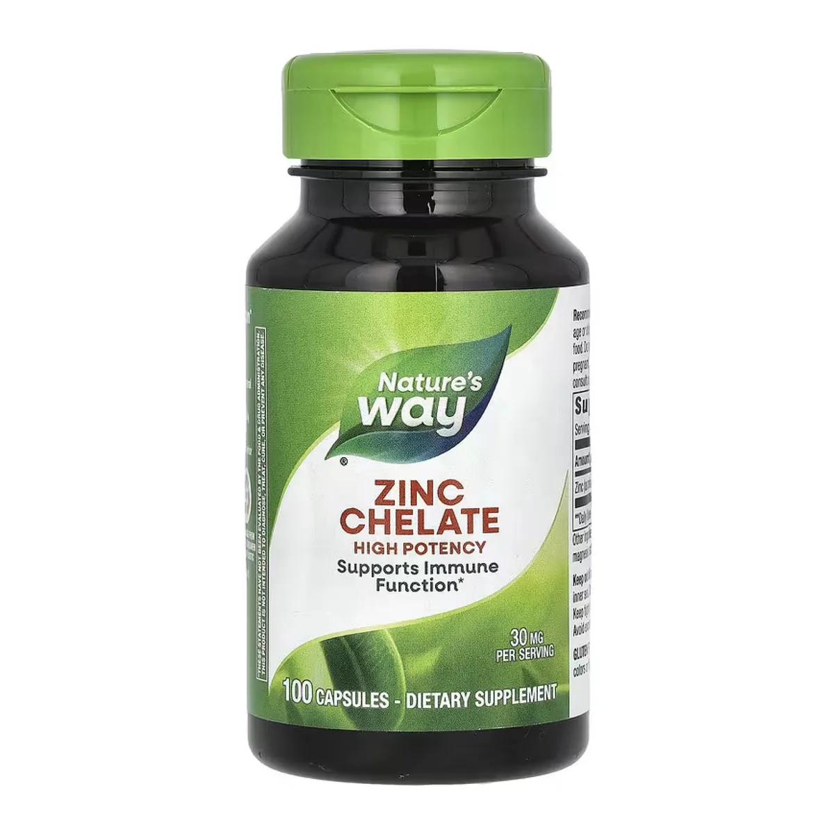 Цинк 30 мг Nature's Way 100 капсул хелатний комплекс для імунної системи