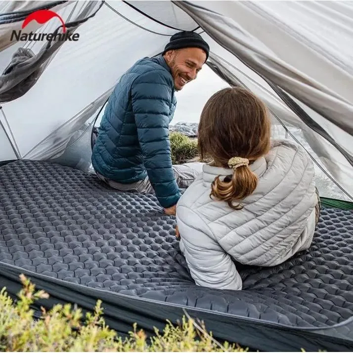 Матрац надувний туристичний Naturehike нейлон TPU 196x120x7 см чорний