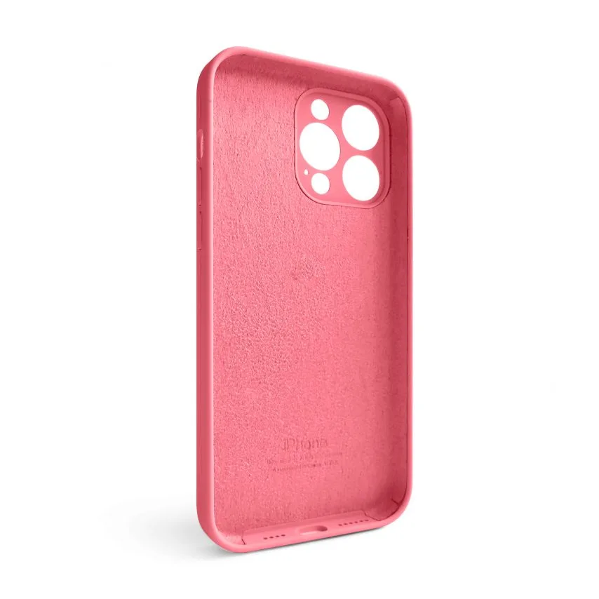Чохол силіконовий для Apple iPhone 14 Pro Max  рожевий закрита камера