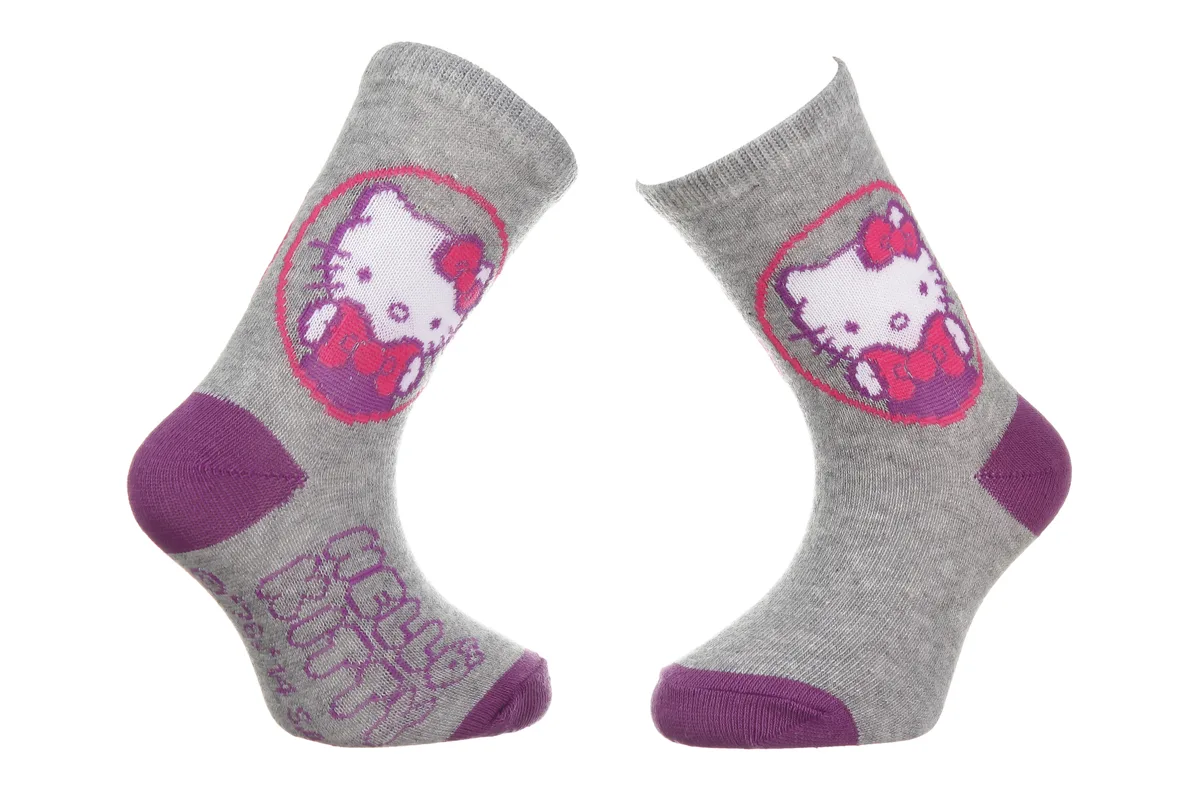 Шкарпетки HELLO KITTY бавовна 23-26 пурпурні