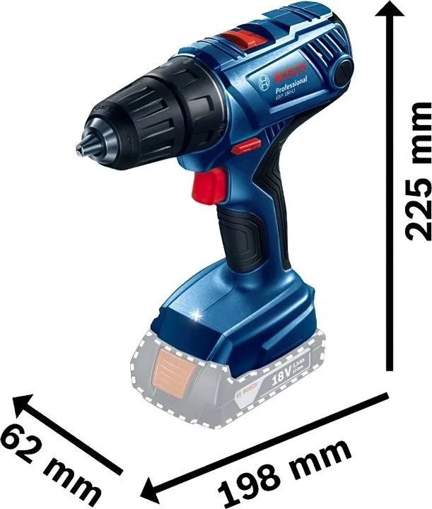 Акумуляторний шуруповерт Bosch Li-Ion 18В 1,5А год 13 мм 1,6 кг