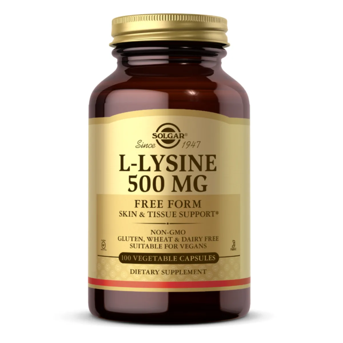 L-Lysine 500 mg Solgar вегетарианские капсулы 100 шт