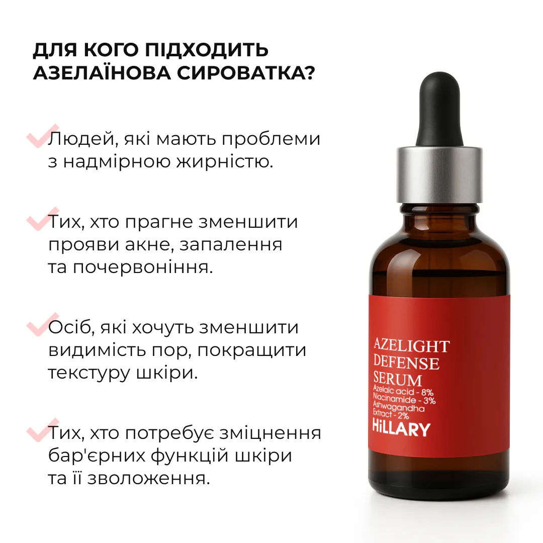 Комплекс для сухого типу шкіри з азелаїновою кислотою Hillary Skincare Set for Dry Skin with Azelaic Acid