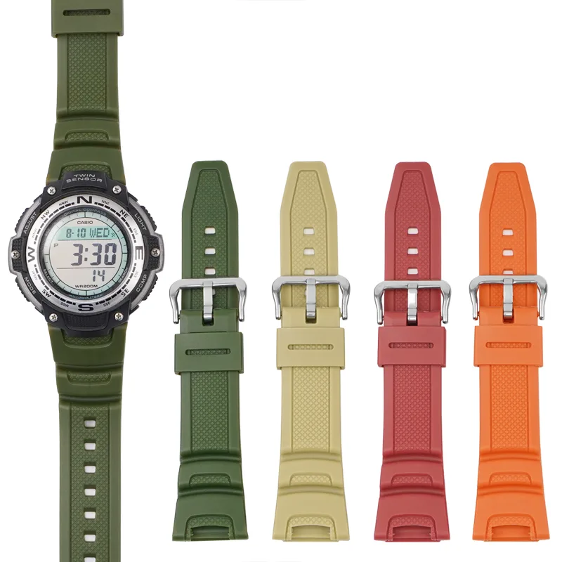 Ремінець Casio полімер 20,6 см 24 мм Червоний