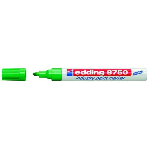 Маркер зелений лаковий edding 2-4 мм для письма на брудних поверхнях.