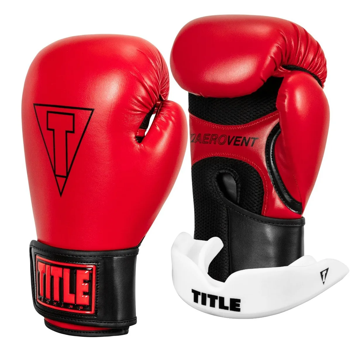 Боксерські рукавиці TITLE Boxing Vegan 8 oz Червоні та Чорні