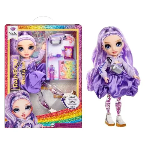 Лялька Rainbow High Віола Sparkle Shine лялька з прозорими ногами для дівчаток з блискітками