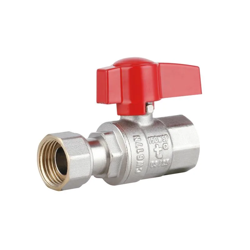 Кран кульовий прямий 1/2"x1/2" латунь CW617N з накидною гайкою