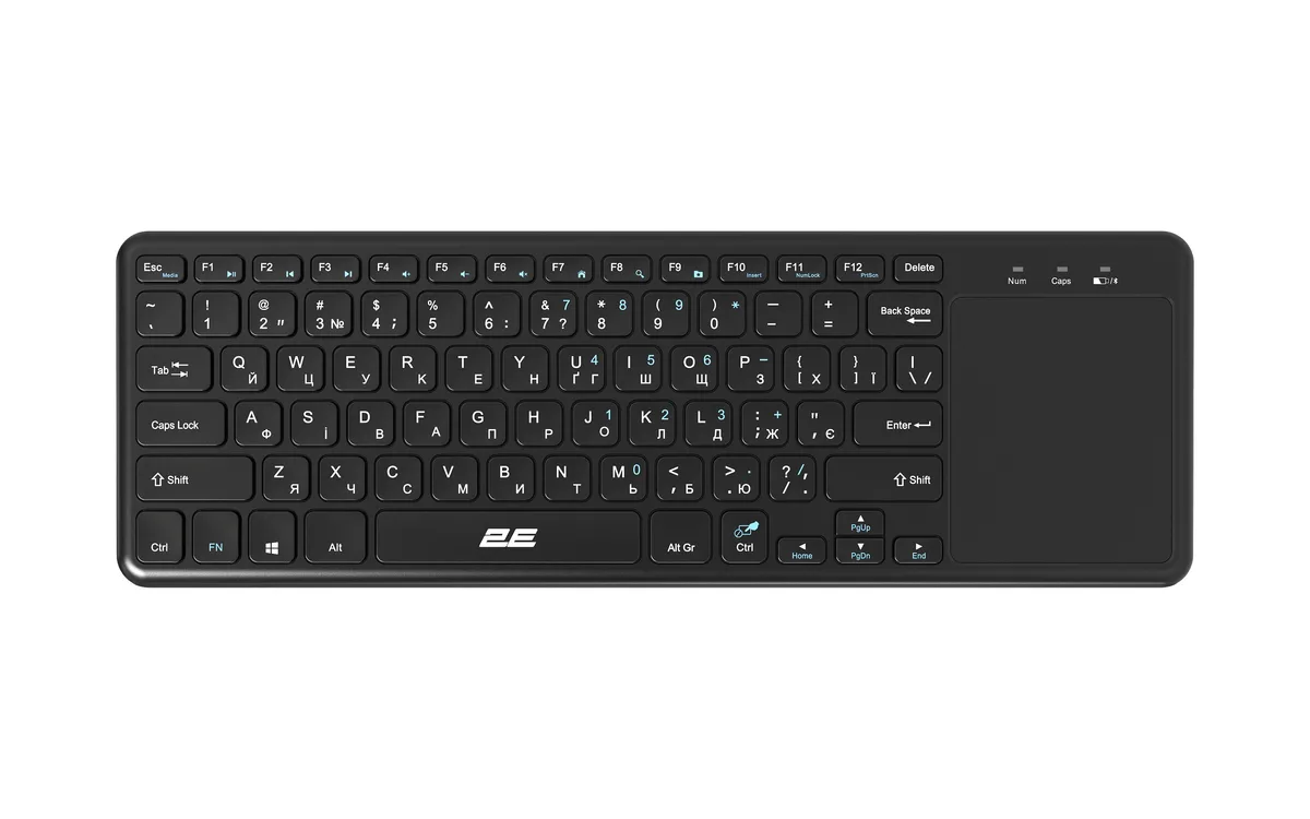 Клавиатура ножничная 2E KT100 78key, WL, EN/UK, черная