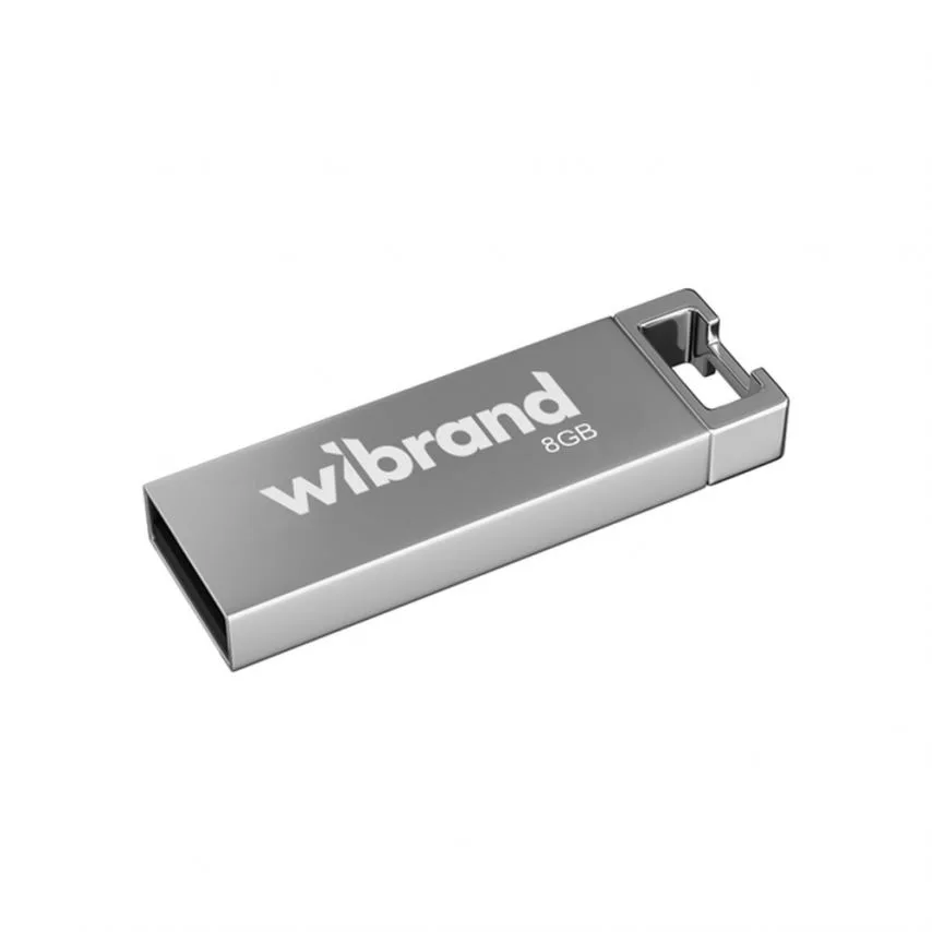 Флеш-пам'ять USB Wibrand метал 8Гб срібна