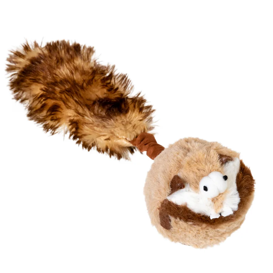 Іграшка для собак Борсук 26 см штучне хутро з пищалками GiGwi Catch&fetch