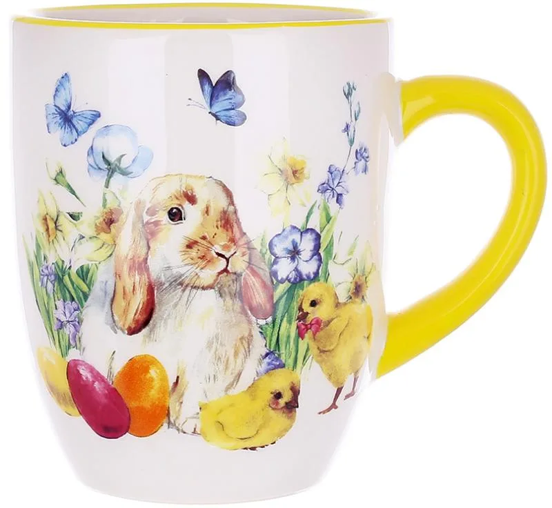 Керамічна кружка Easter Happy Easter 340 мл з декором "Свято Весни"